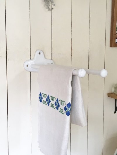 画像8: フランス ホーロー製タオル掛け