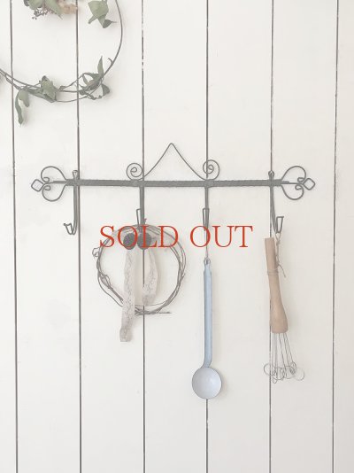 画像11: フランス 形がかわいいアイアンキッチンクロス掛け