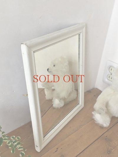 画像3: フランス ホワイト木製ミラー