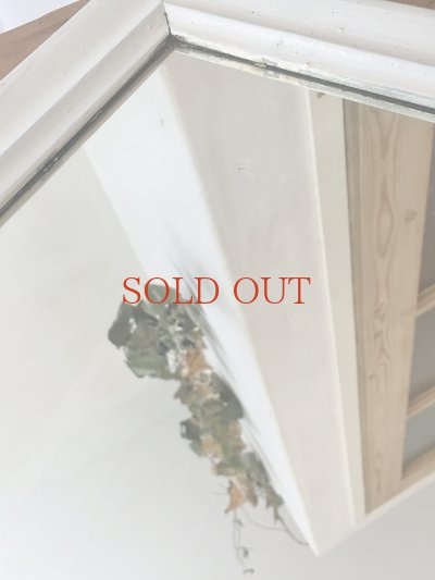 画像6: フランス ホワイト木製ミラー