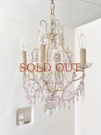 フランス ピンクビーズシャンデリア  40%OFF 