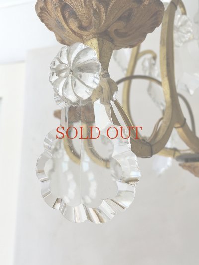 画像11: フランス 小振りでかわいい ４灯シャンデリア