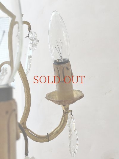 画像13: フランス 小振りでかわいい ４灯シャンデリア