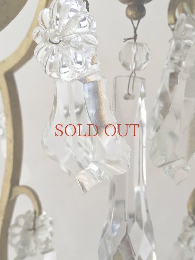 画像15: フランス 小振りでかわいい ４灯シャンデリア