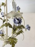 画像10: フランス ラベンダー色の薔薇が素敵な アイアンシャンデリア