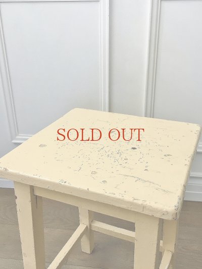 画像3: オリジナルのクリームペイントが かわいいスツール