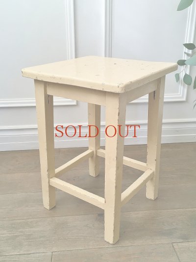 画像6: オリジナルのクリームペイントが かわいいスツール