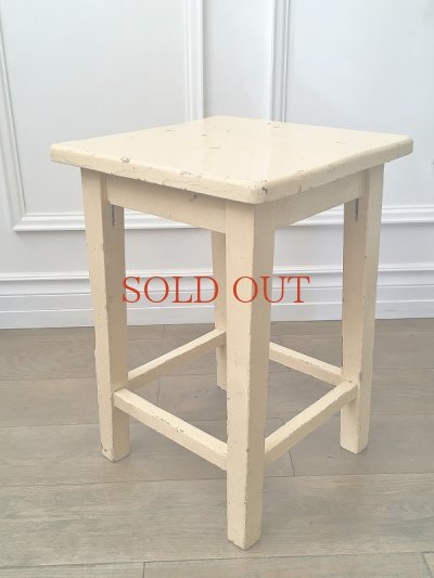 画像7: オリジナルのクリームペイントが かわいいスツール