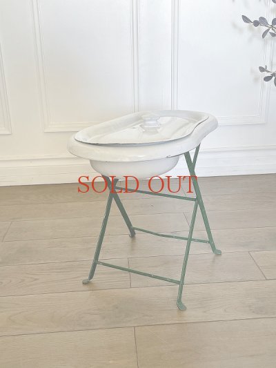 画像11: フランス ホーロー製蓋付ベビーバス