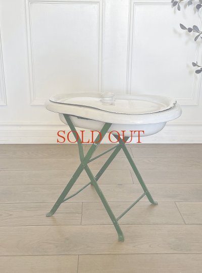 画像12: フランス ホーロー製蓋付ベビーバス