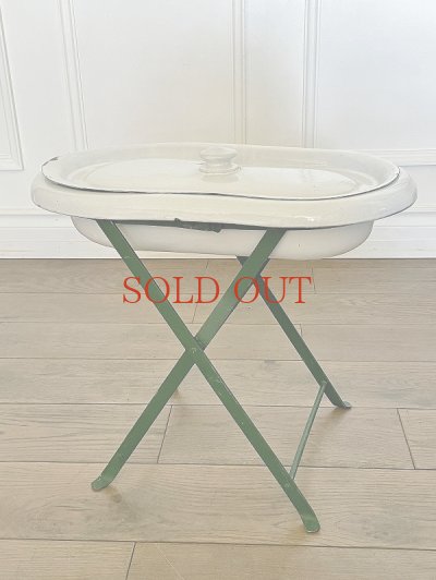 画像3: フランス ホーロー製蓋付ベビーバス