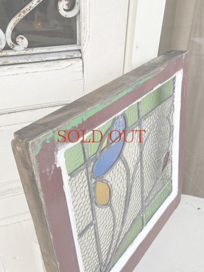 画像12: イギリス お花模様が素敵な ステンド