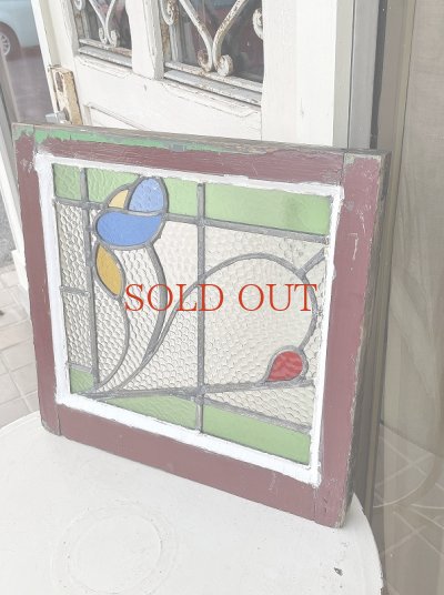 画像9: イギリス お花模様が素敵な ステンド