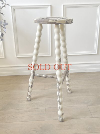 画像6: フランス シャビーな木製ハイスツール