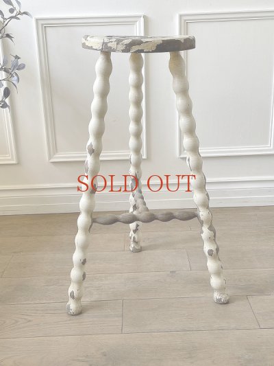 画像5: フランス シャビーな木製ハイスツール