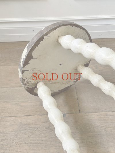 画像11: フランス シャビーな木製ハイスツール