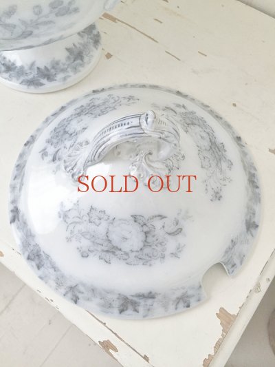 画像9: イギリス１８００年後期 薔薇の模様が素敵な スーピエール