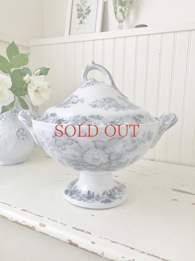 画像7: イギリス１８００年後期 薔薇の模様が素敵な スーピエール