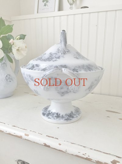 画像5: イギリス１８００年後期 薔薇の模様が素敵な スーピエール