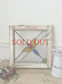 イギリス ギザギザガラスが かわいいステンド  50%OFF 