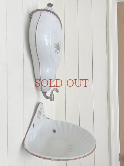 画像10: フランス ホーロー製ウォータータンク＆ベイスン