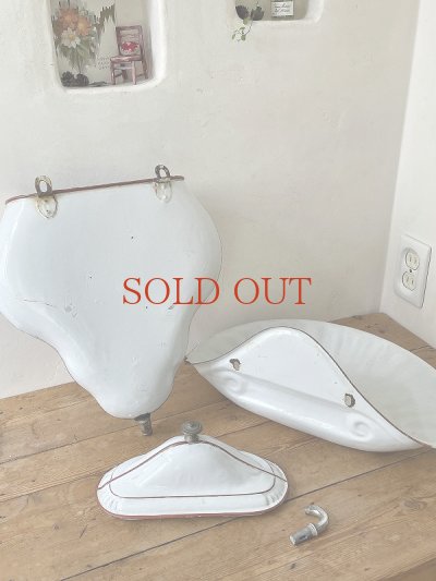 画像15: フランス ホーロー製ウォータータンク＆ベイスン