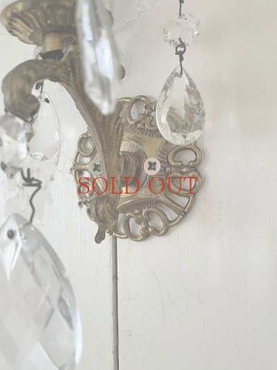 画像9: フランス 小さなガラスドロップ ウォールライト