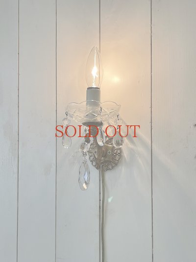画像6: フランス 小さなガラスドロップ ウォールライト