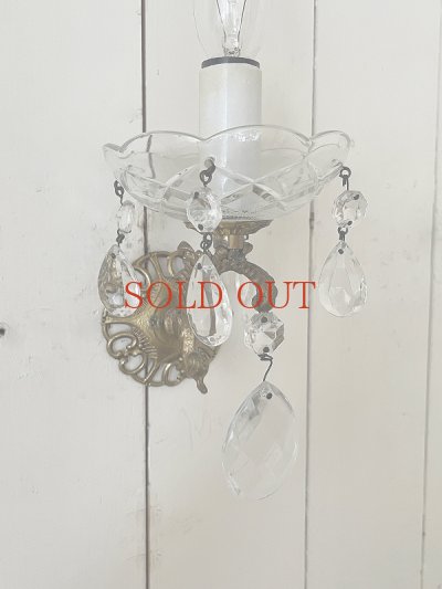画像11: フランス 小さなガラスドロップ ウォールライト