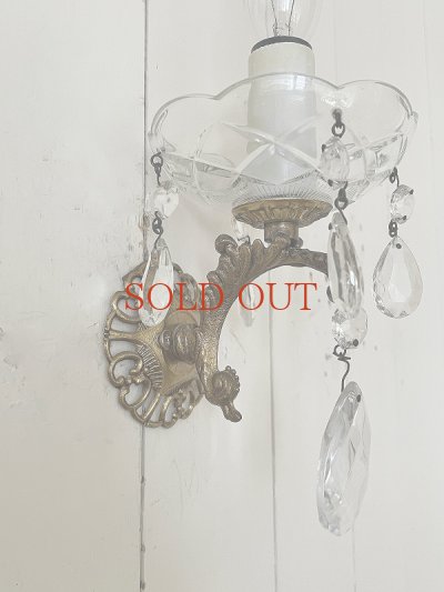 画像12: フランス 小さなガラスドロップ ウォールライト