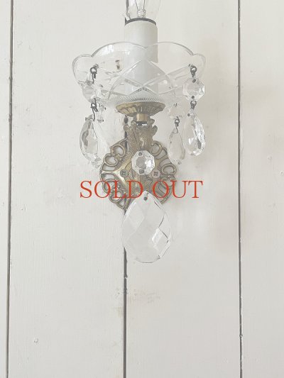 画像10: フランス 小さなガラスドロップ ウォールライト