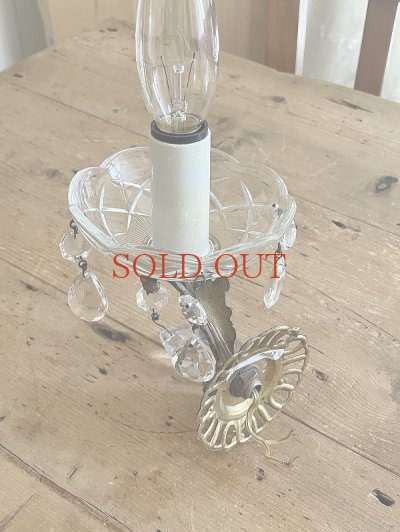 画像14: フランス 小さなガラスドロップ ウォールライト