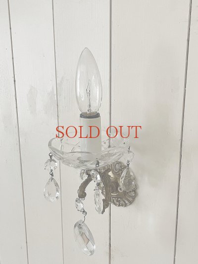 画像7: フランス 小さなガラスドロップ ウォールライト