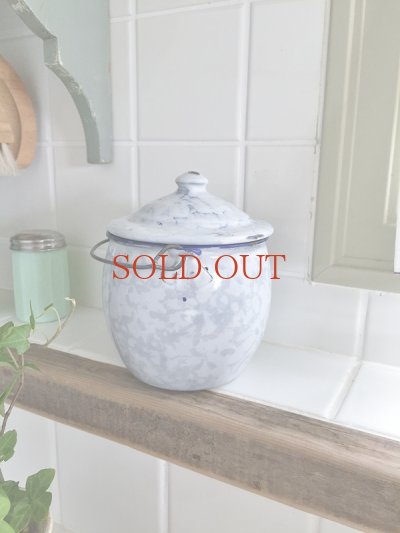 画像2: フランス ホーロー製蓋付ポット  30%OFF 