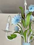 画像13: フランス ブルーのお花が素敵な アイアンシャンデリア