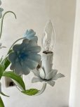 画像10: フランス ブルーのお花が素敵な アイアンシャンデリア