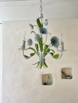 画像6: フランス ブルーのお花が素敵な アイアンシャンデリア