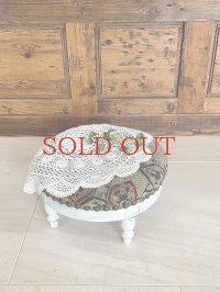 丸いファブリック貼り フットレスト  60%OFF 