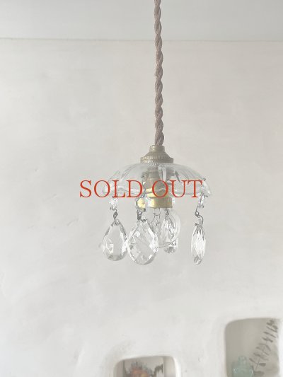 画像6: フランス カットガラスがきれいな ミニガラスシャンデリア