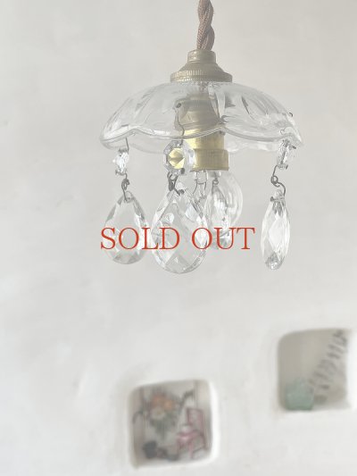 画像8: フランス カットガラスがきれいな ミニガラスシャンデリア