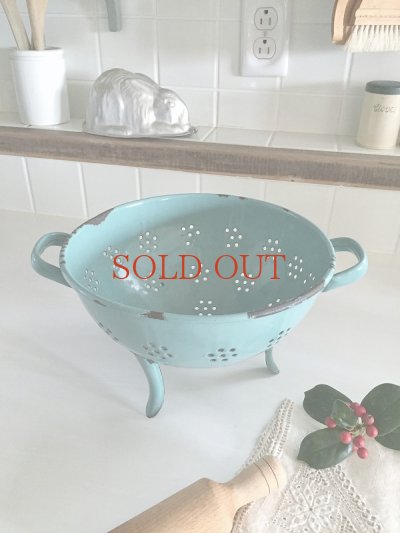 画像3: フランス 色が素敵な ホーロー製コランダー