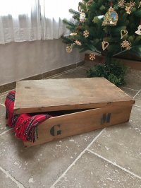 フランス 蓋付木箱