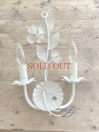 画像13: フランス ピンクのお花がかわいい アイアンウィールライト