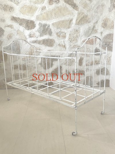 画像13: フランス アイアン製チャイルドベッド