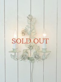 フランス 薔薇のモチーフが素敵な アイアンウォールライト  30%OFF 