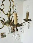 画像10: フランス 真鍮のデザインが 素敵な5灯シャンデリア