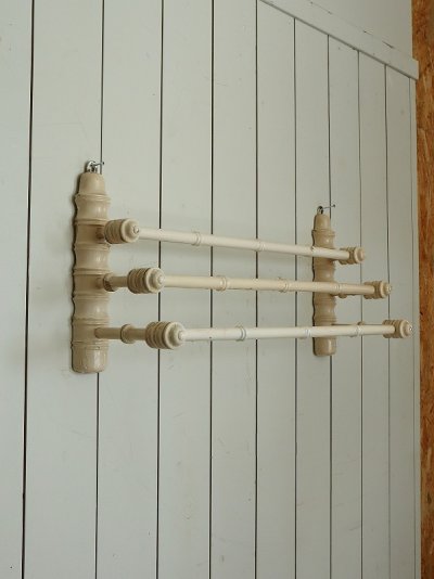 画像3: フランス 3段バンブー タオルレール