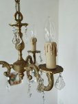 画像11: フランス 真鍮のデザインが素敵な 3灯シャンデリア