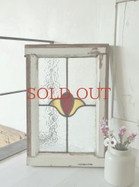 イギリス お花模様がかわいい 小さなステンド  50%OFF 