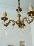 画像10: フランス 真鍮のデザインが素敵な 3灯シャンデリア